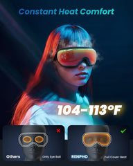 Renpho Eyeris 1 adjustable strap closeup for comfortable fit.