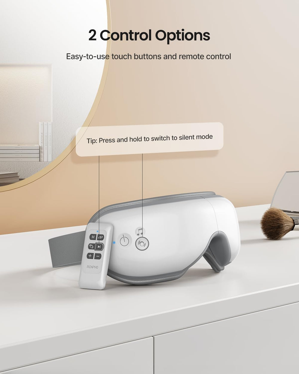 RENPHO Eyeris 1 massager with Bluetooth speaker for ambient audio