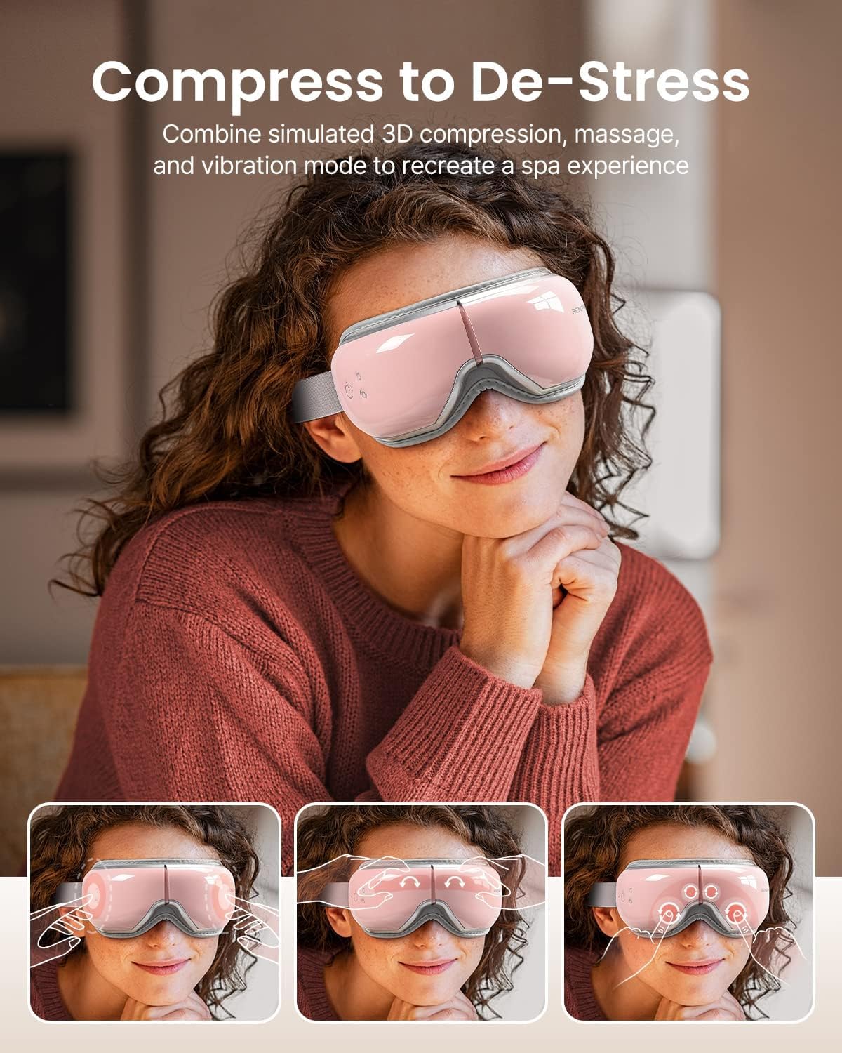 RENPHO Eyeris 1 light-blocking mask enhances relaxation in bright spaces.