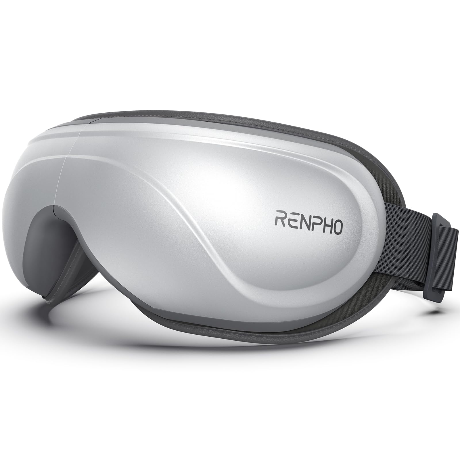 RENPHO Eyeris 2 eye massager with heat on the forehead area soothes tired eyes.