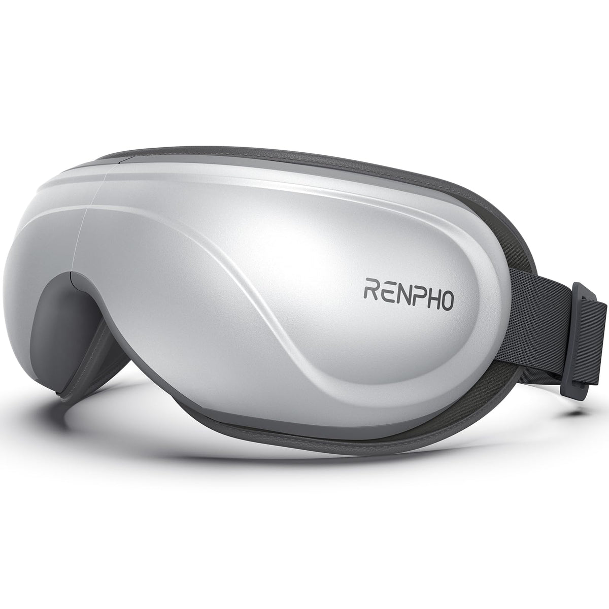 RENPHO Eyeris 2 eye massager with heat on the forehead area soothes tired eyes.
