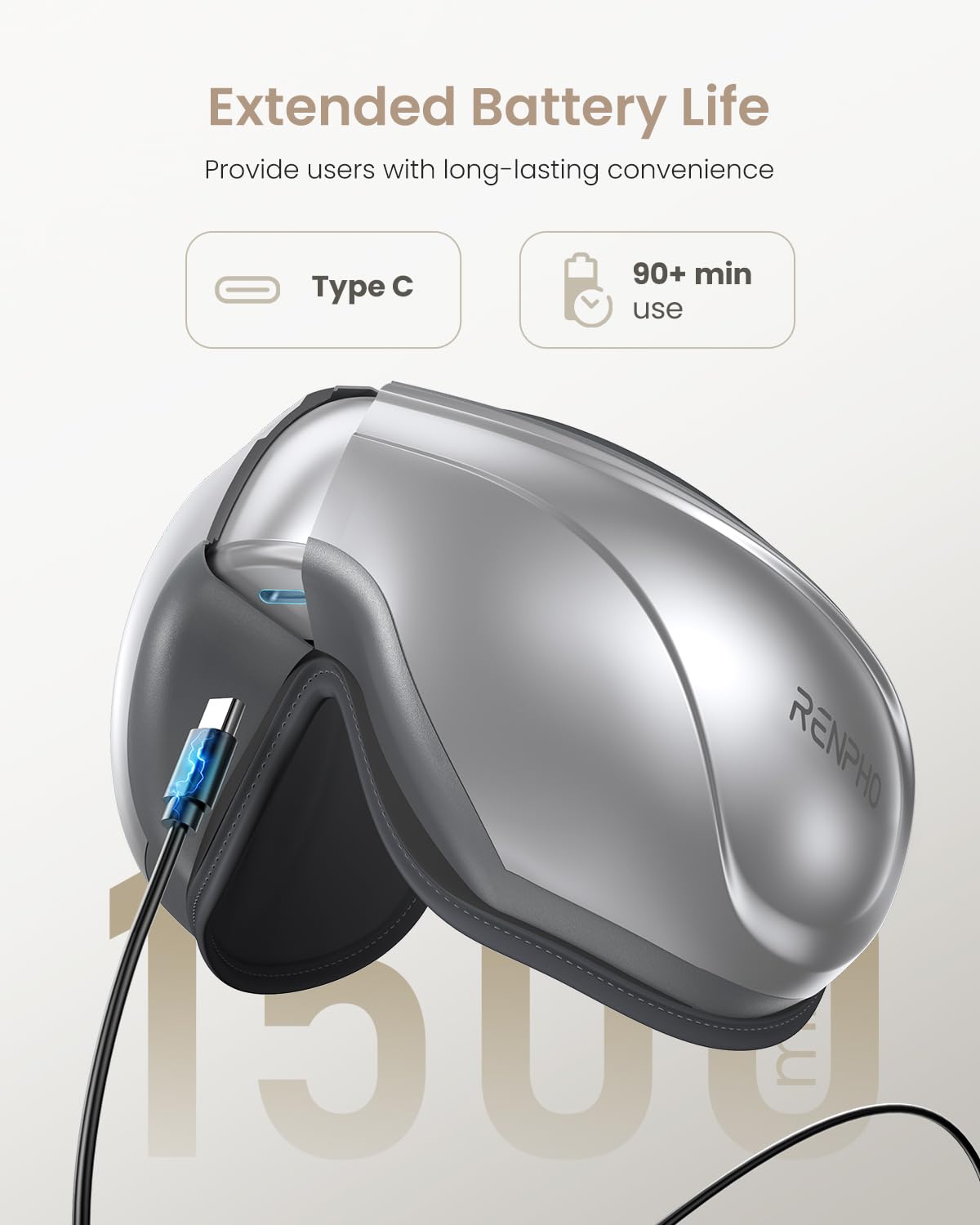 RENPHO Eyeris 2 portable massager ideal for travel and office breaks.