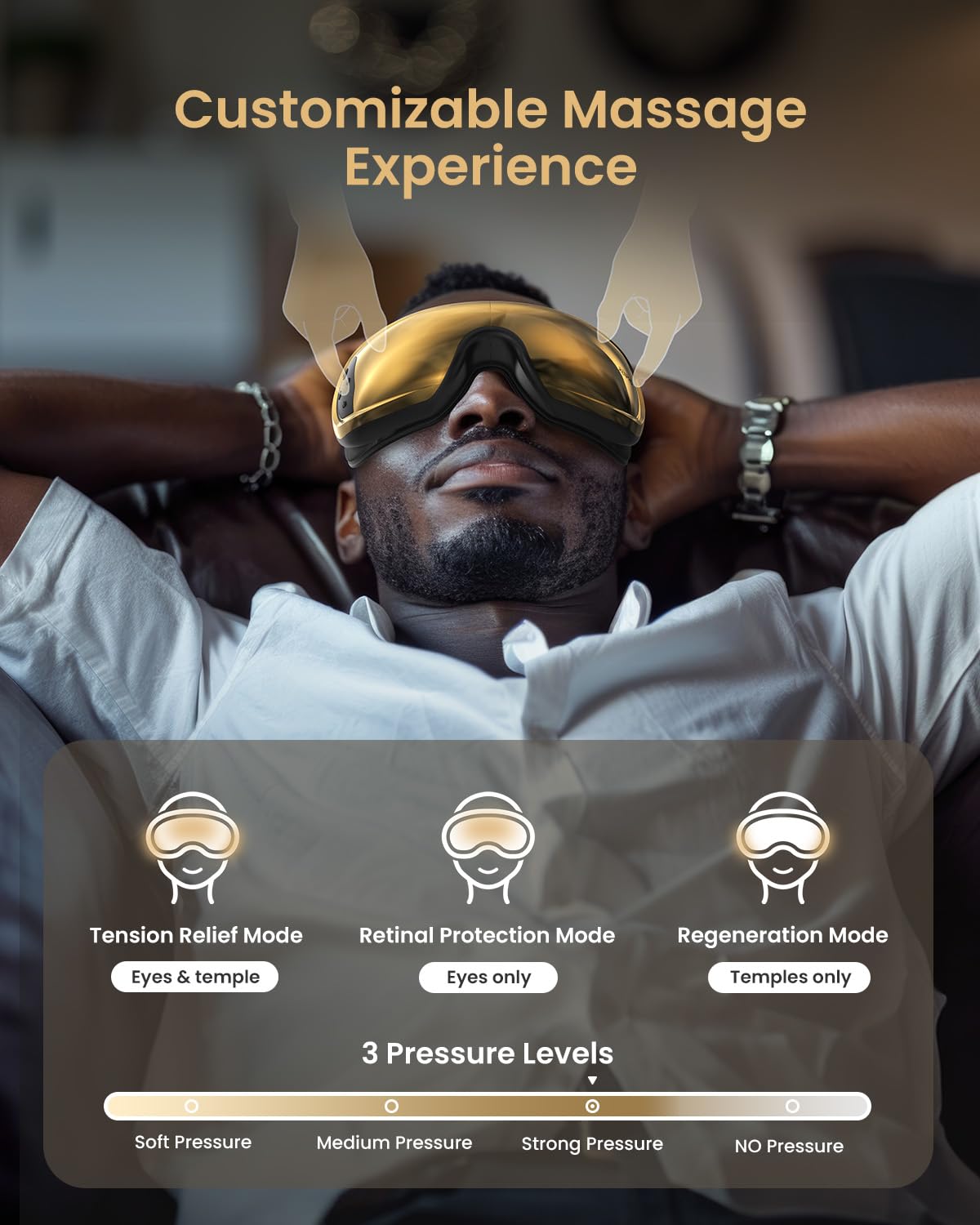 RENPHO Eyeris 3 eye massager charging via USB for long sessions