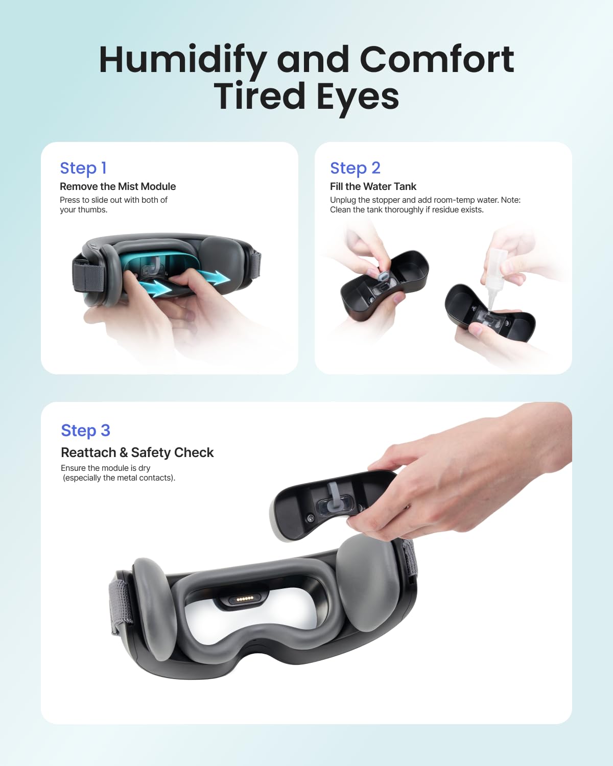 RENPHO Eyeris Caligo compact design ideal for travel.