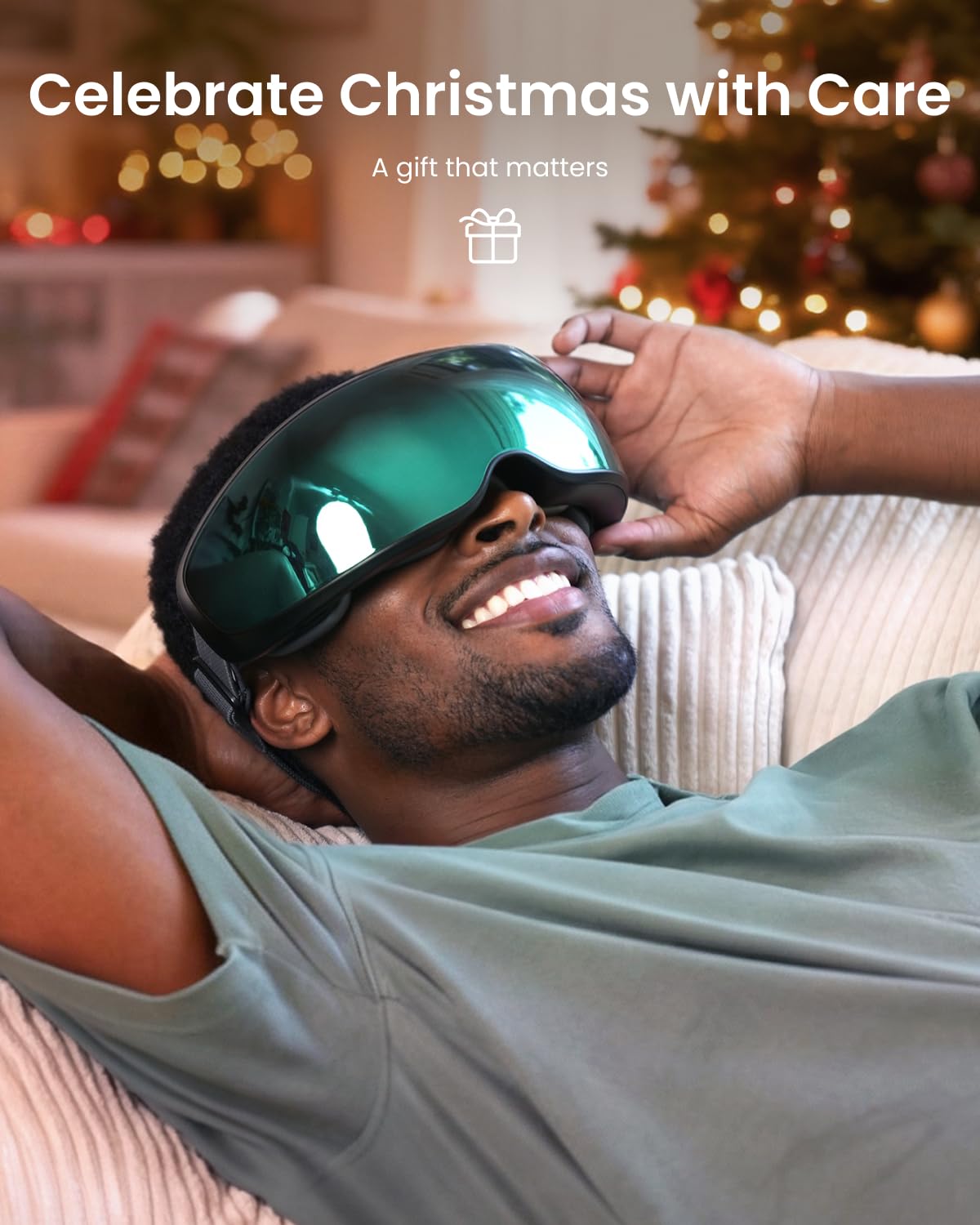 RENPHO Eyeris Caligo fit guide helps position cushions for comfort.