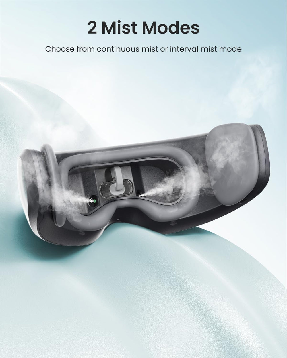 RENPHO Eyeris Caligo temple cushions slide for targeted massage.