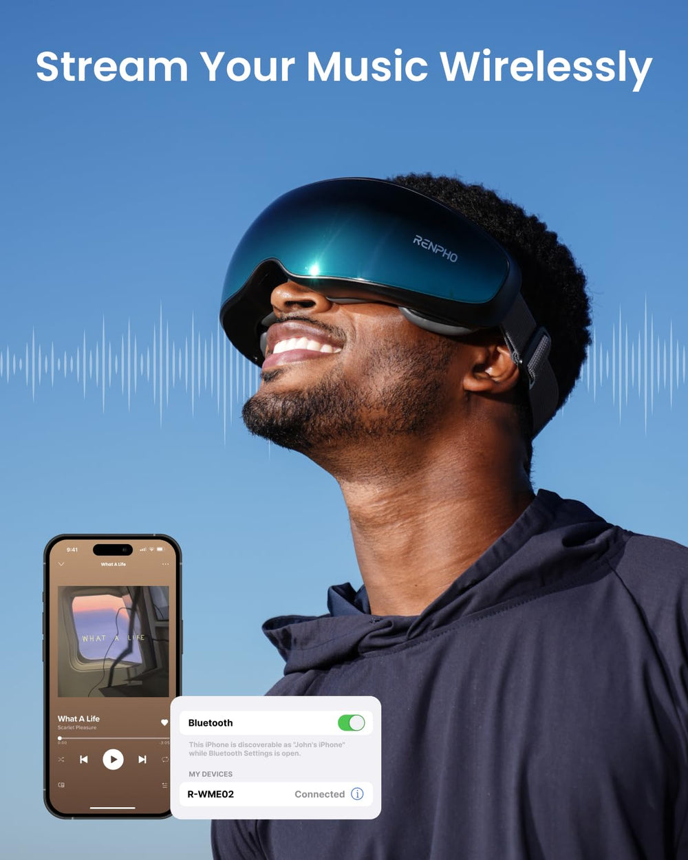 RENPHO Eyeris Caligo refillable mist module for easy maintenance.