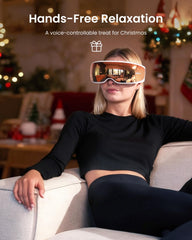 RENPHO Eyeris Calina temple cushions delivering targeted pressure for head fatigue relief.