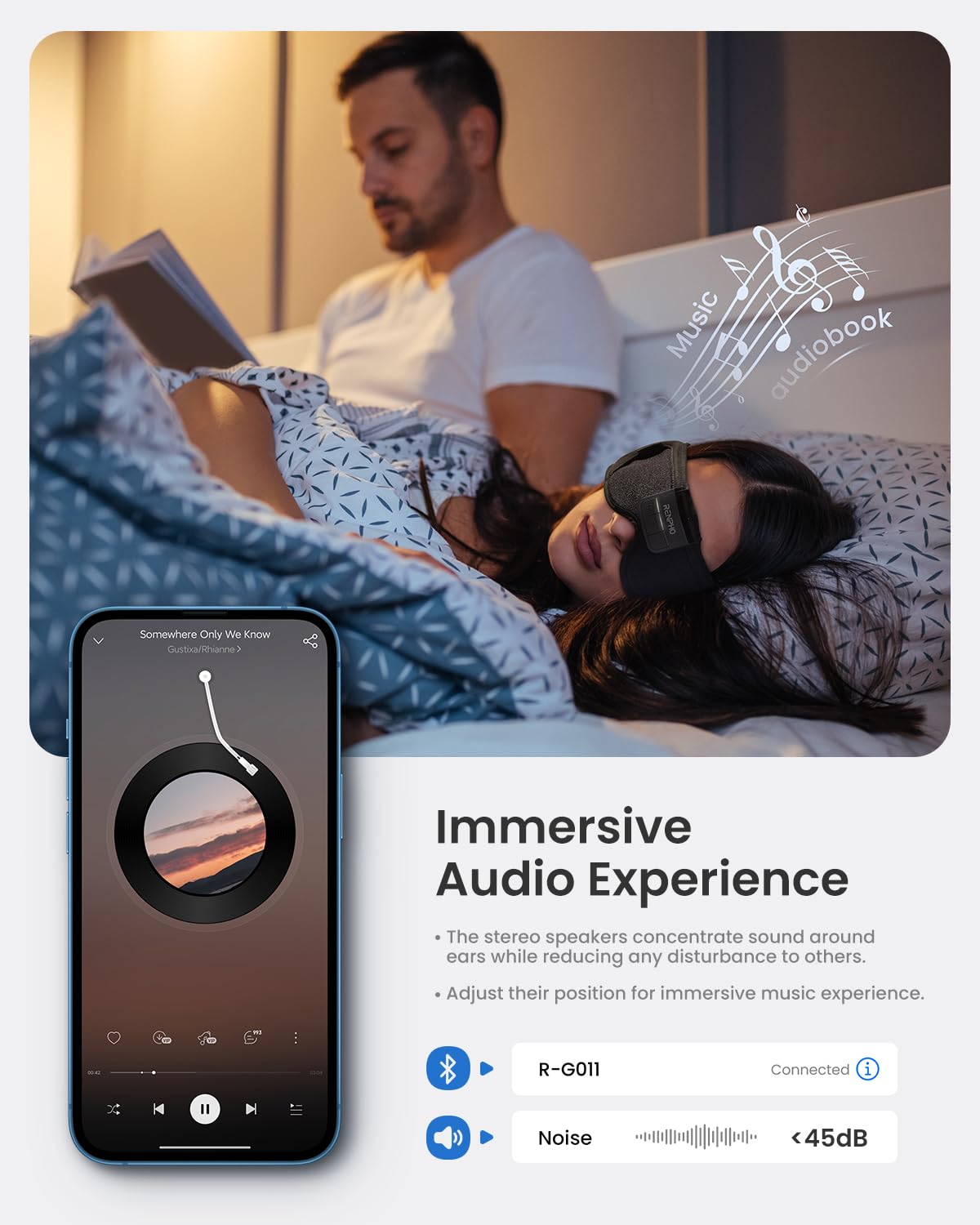 RENPHO Eyeris Shift Bluetooth control illustration for personalized sessions