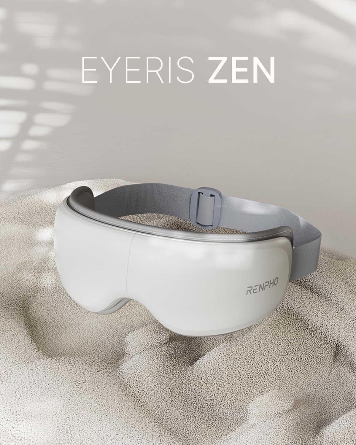 RENPHO Eye Massager Zen wipe-clean PU leather cover for easy care