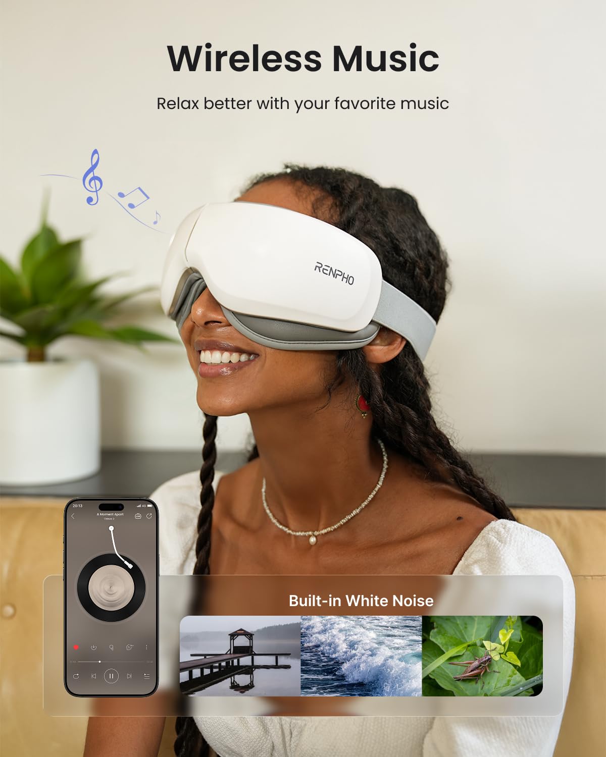 RENPHO Eye Massager Zen fast charging ensures quick recharge