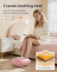 Auto size detection airbags adjust intensity for a personalized session.