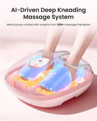 Close-up of deep kneading function delivering thorough foot care.