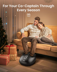 RENPHO foot massager with heat control panel for easy personalized sessions.