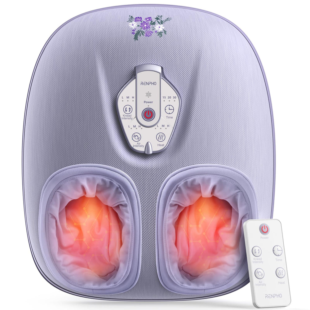 RENPHO foot massager with heat close-up showing soothing warmth