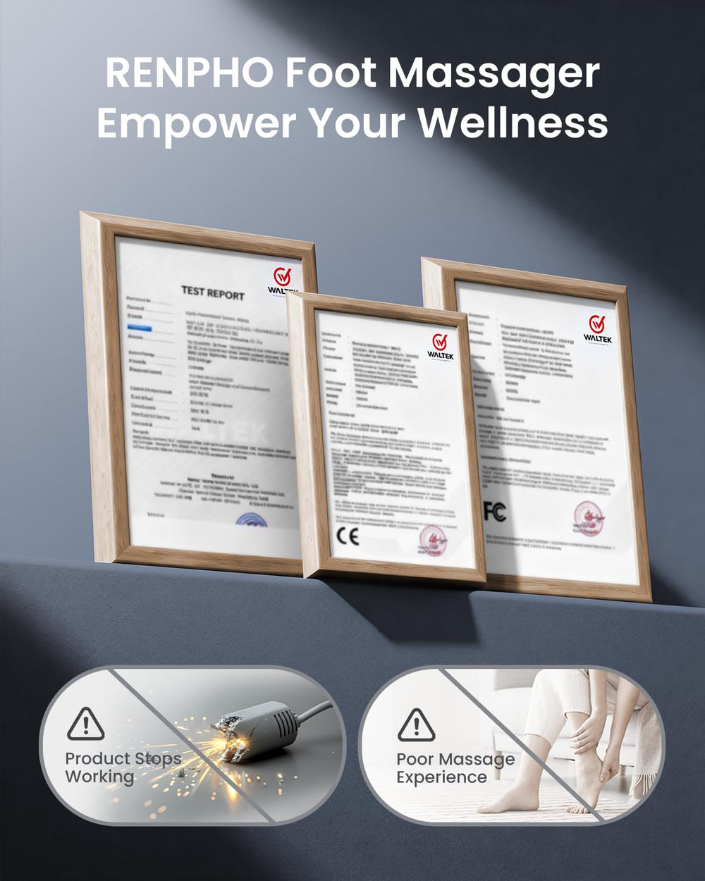 RENPHO foot massager with heat gift-ready packaging.