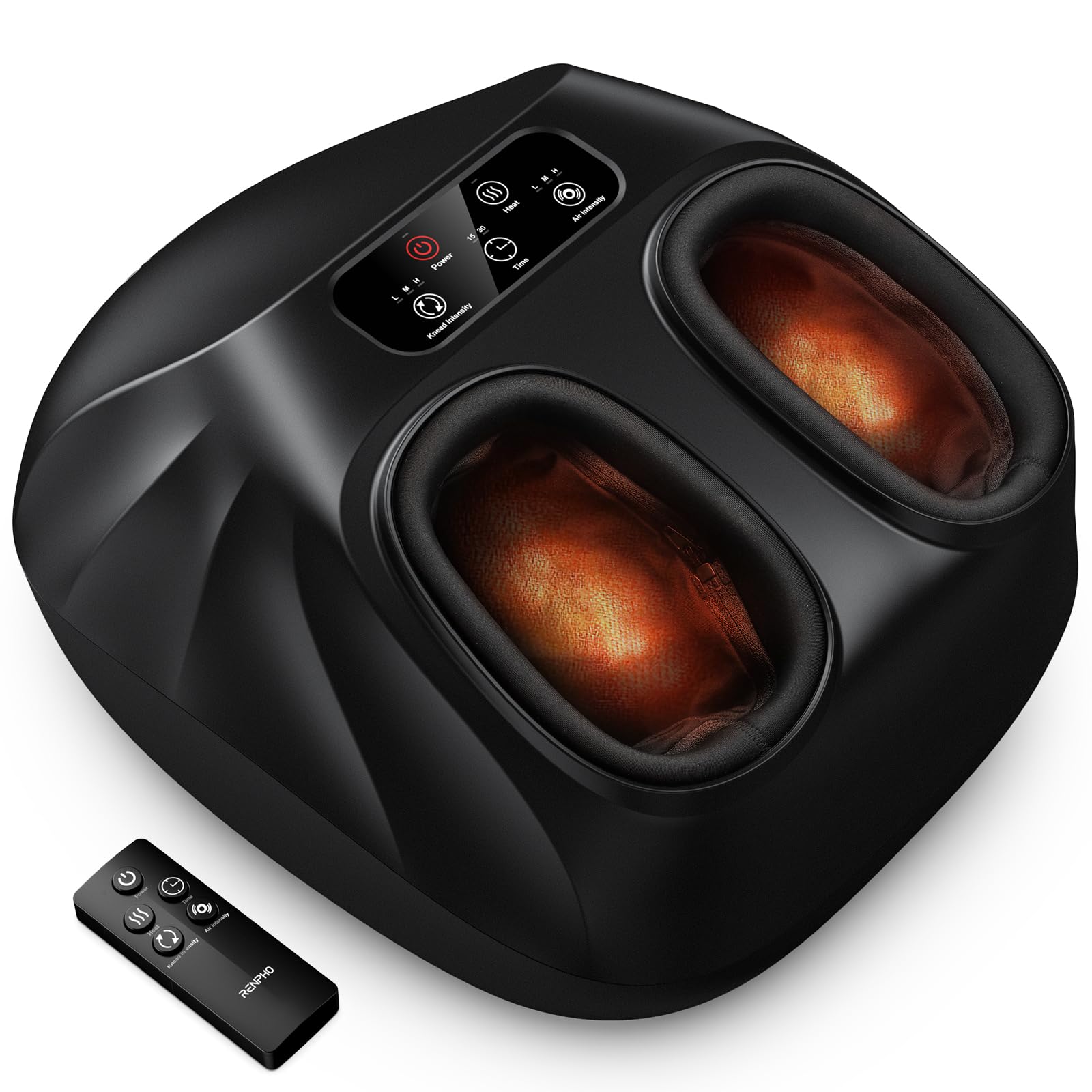 RENPHO foot massager with heat and remote control for easy home relaxation