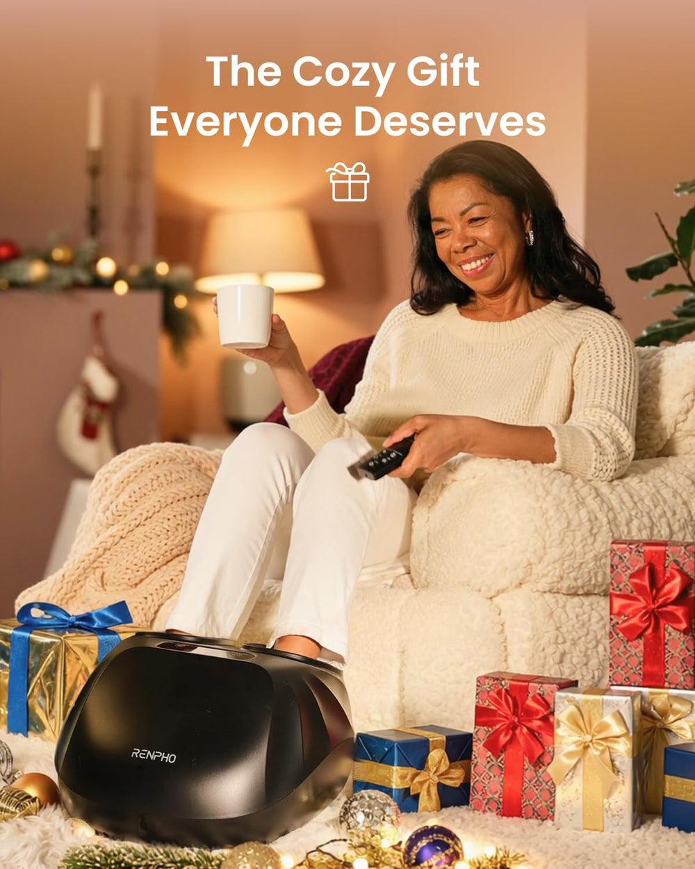 RENPHO foot massager with rotation balls and rollers for deep kneading