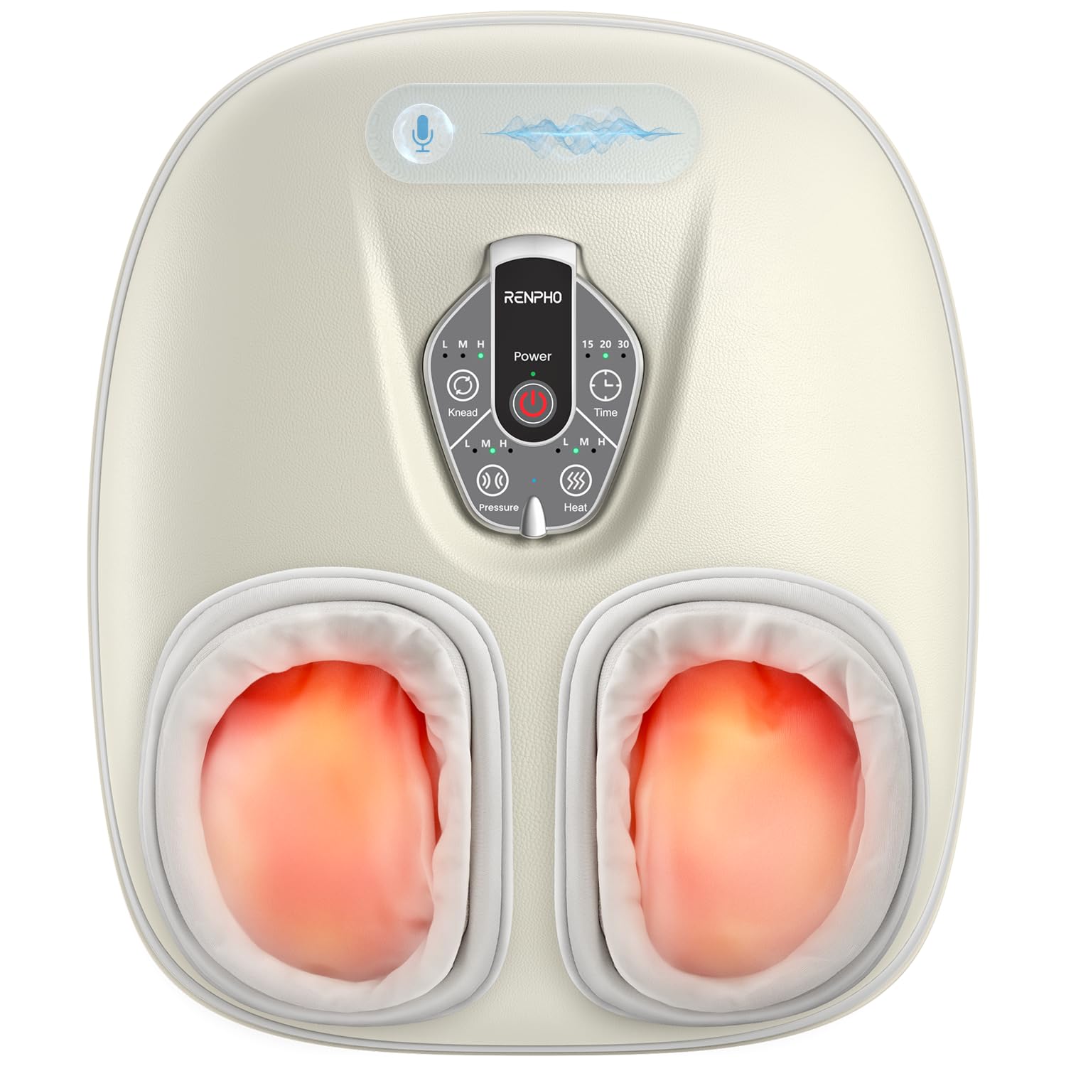 RENPHO foot massager showcases voice control for hands-free relaxation after work