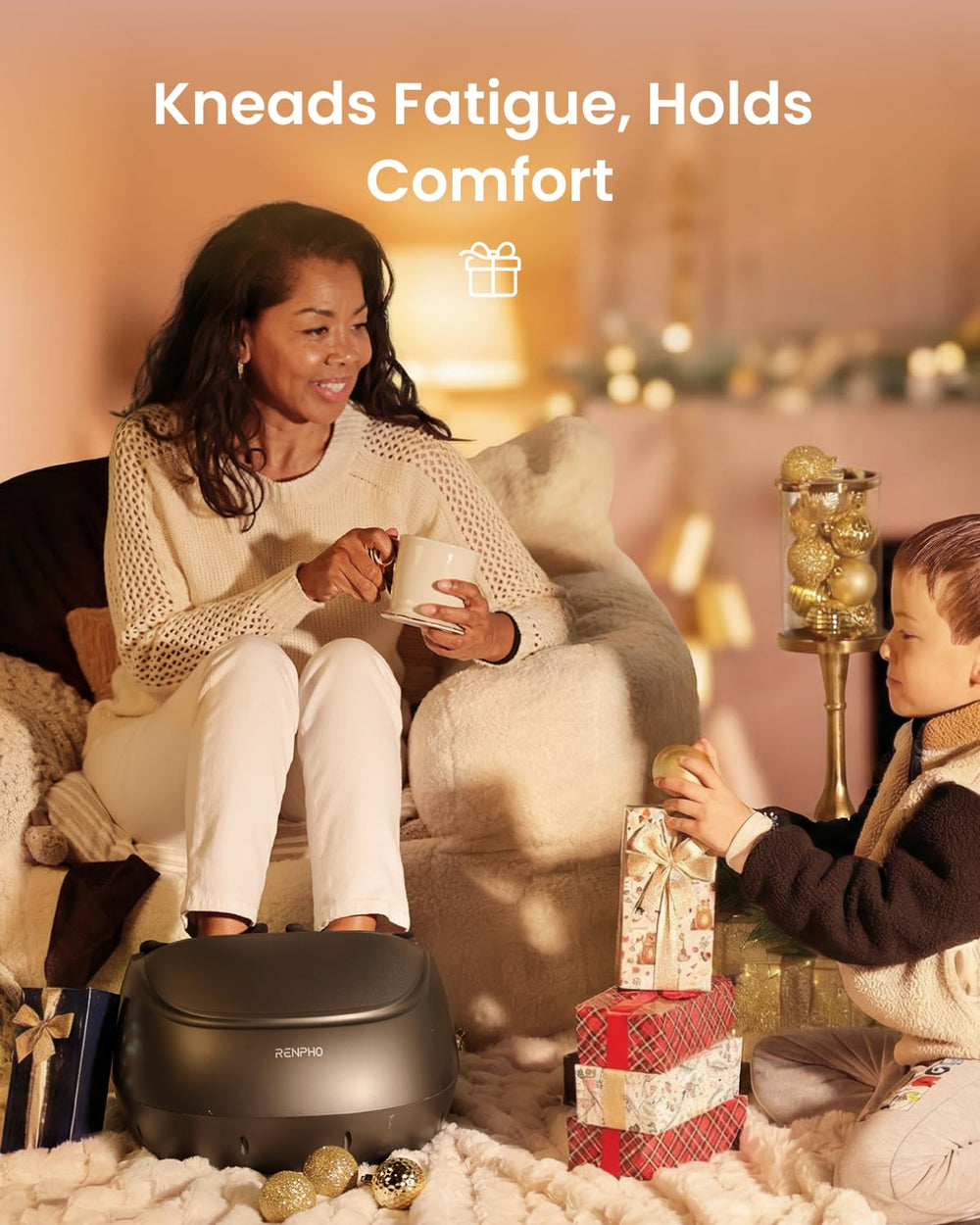RENPHO Full Foot Massager 2026 packaging is gift-ready for holidays.