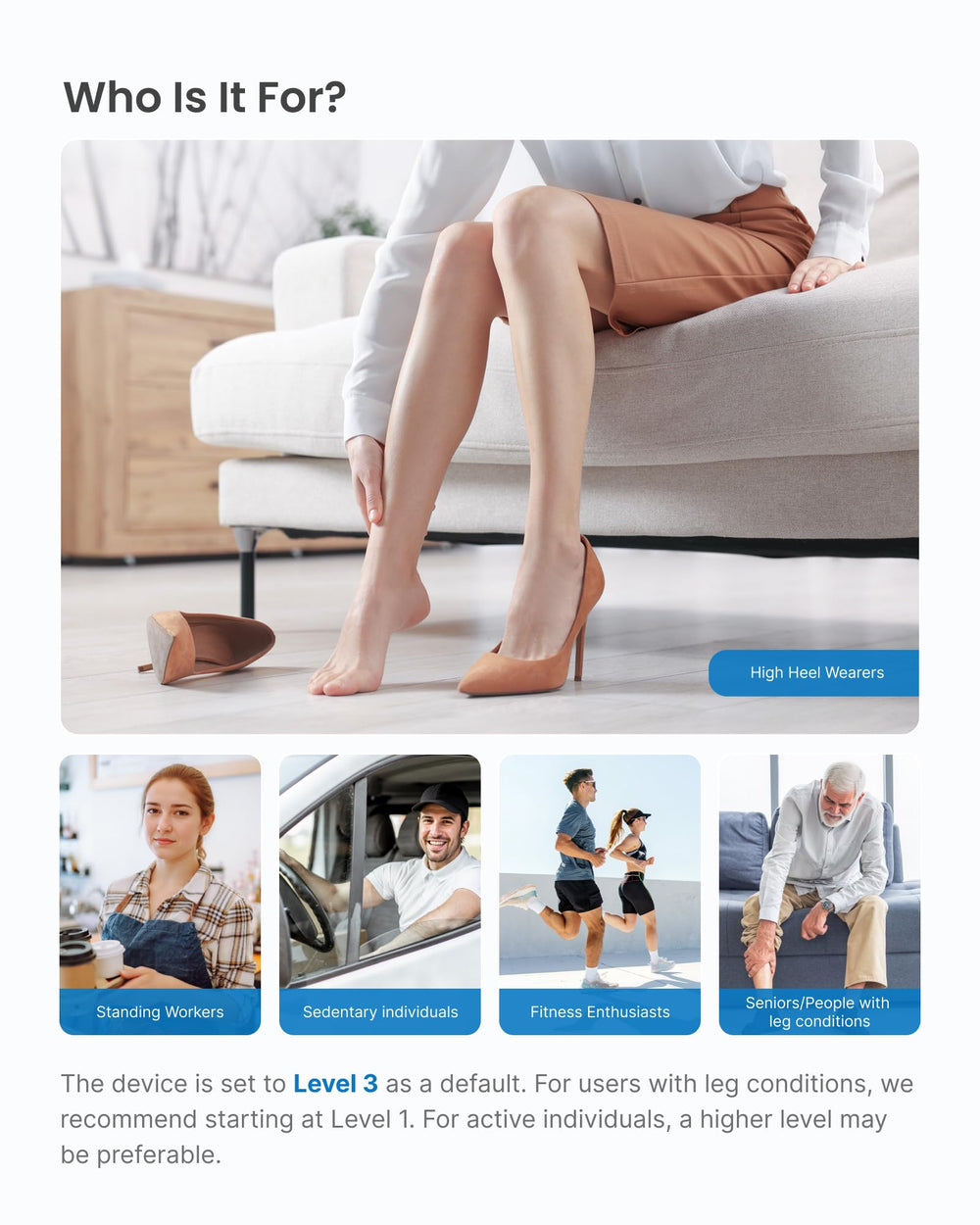 RENPHO controller display guiding massage selections for customization.