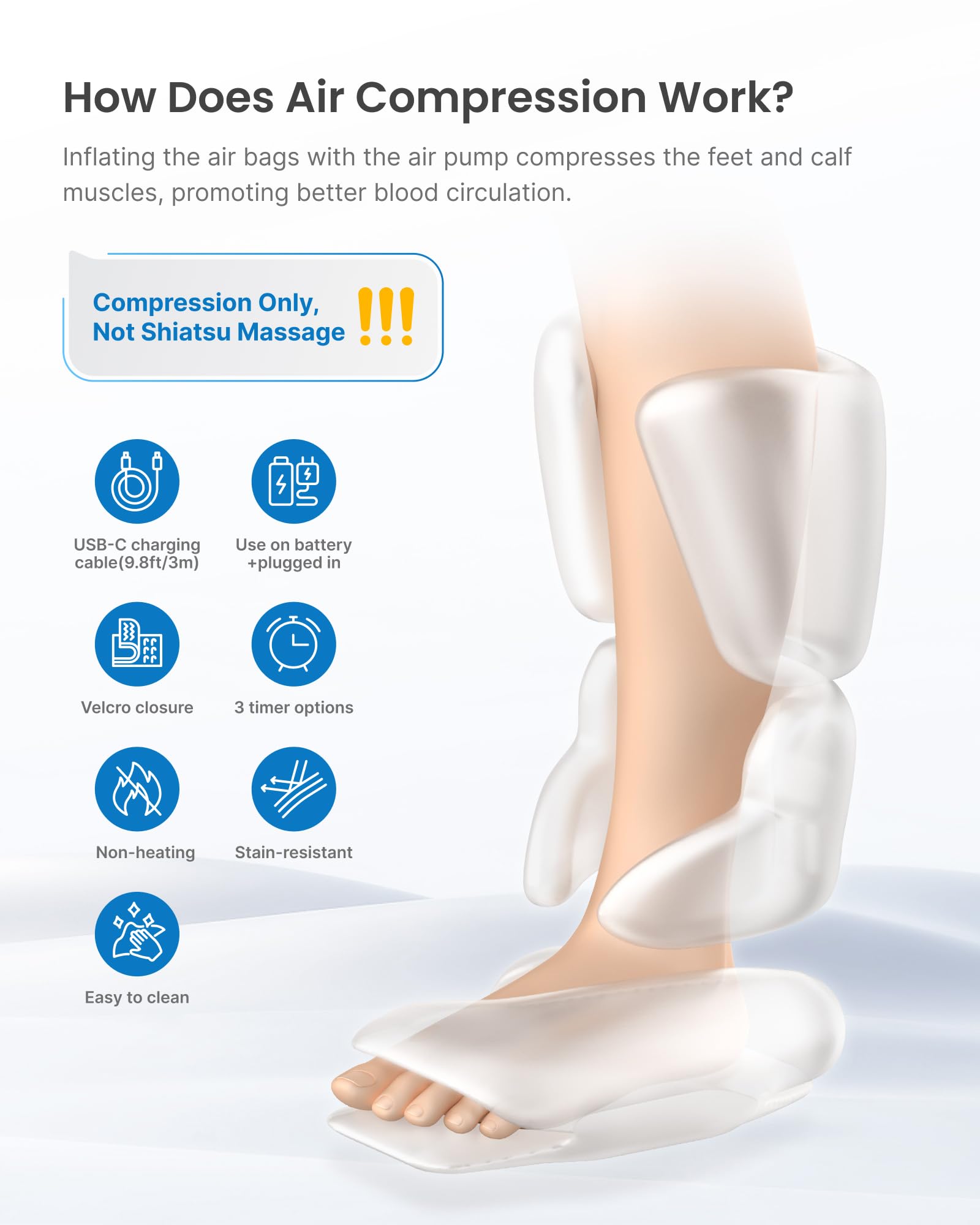 RENPHO massager showing smart pressure sensor and display for guided settings.
