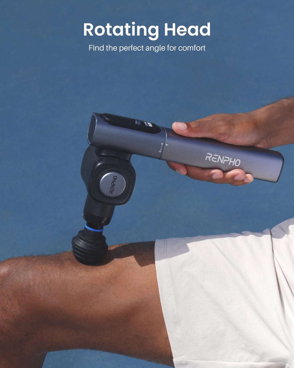RENPHO massage gun includes a 10-minute timer for mindful sessions.