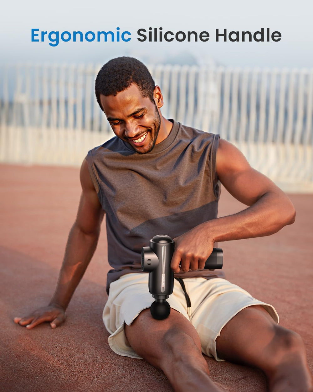 RENPHO Massage Gun ball-head targets large muscle groups for recovery