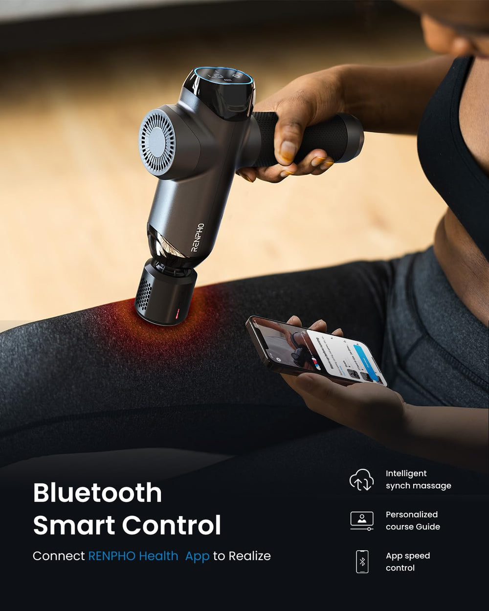 RENPHO Massage Gun portable case for on‑the‑go muscle care