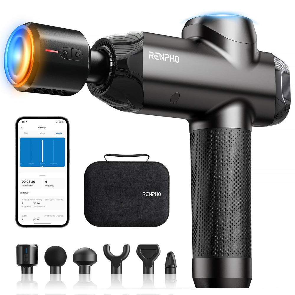 RENPHO Massage Gun heat and cold head for targeted temperature therapy and flexibility