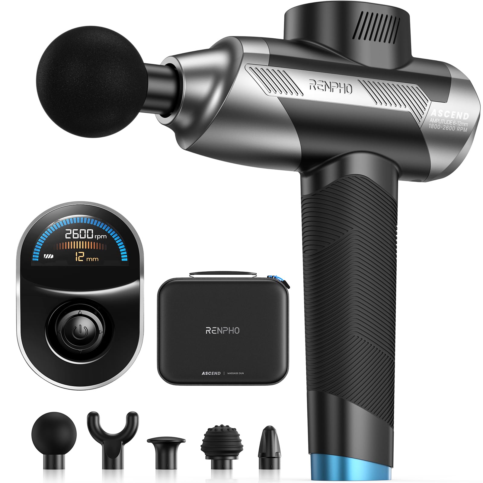 RENPHO massage gun joystick display for precise control during recovery