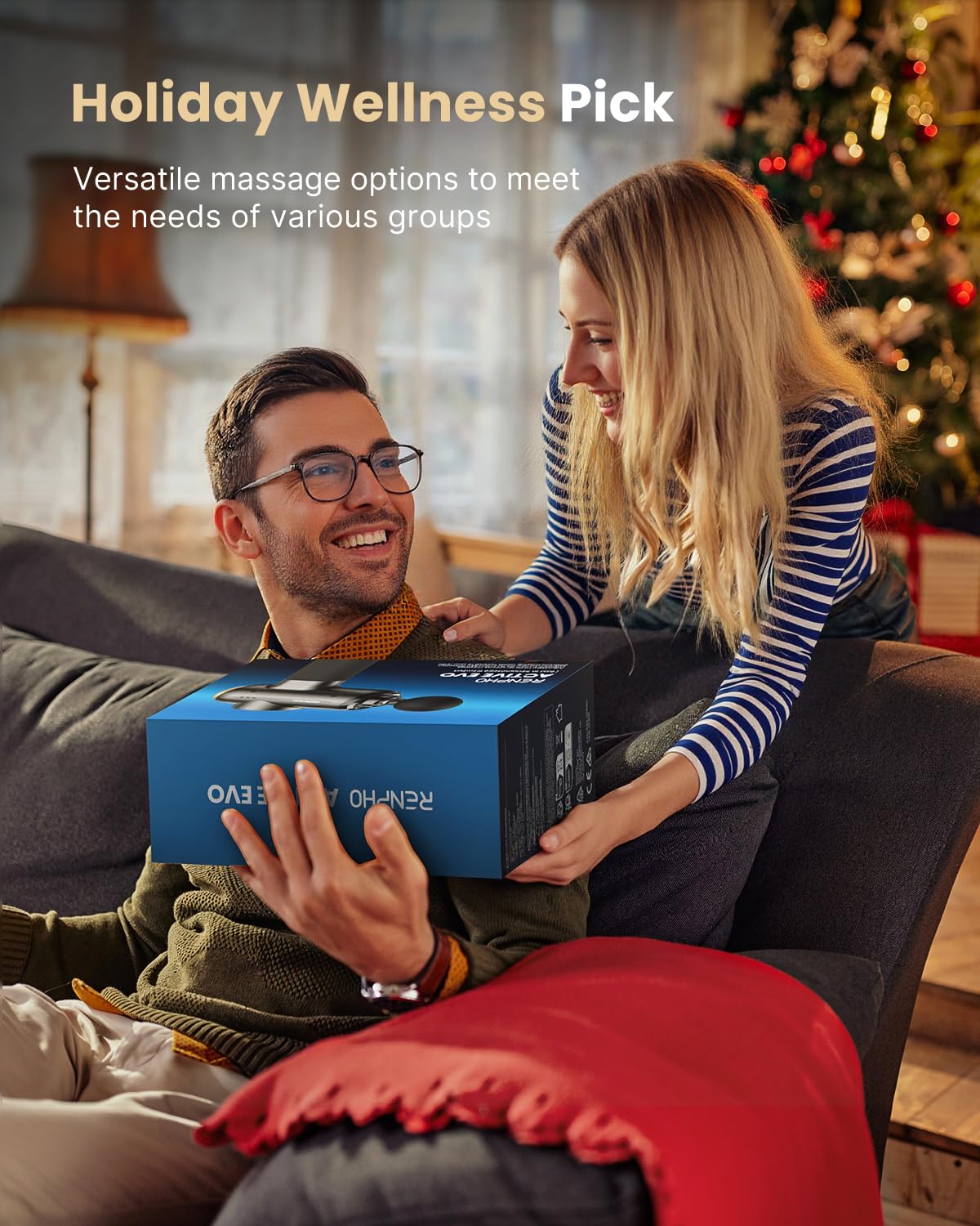 RENPHO massage gun professional-grade percussion ideal for athletes and workouts.