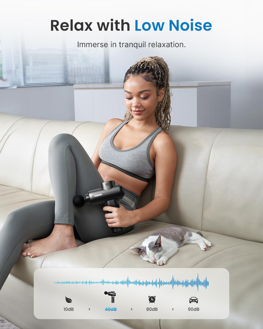 RENPHO Massage Gun U-shaped-head supports neck and joints for soothing sessions