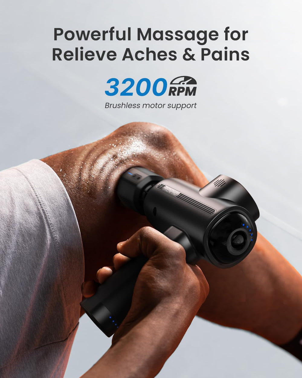 RENPHO massage gun operates quietly for distraction-free recovery sessions.