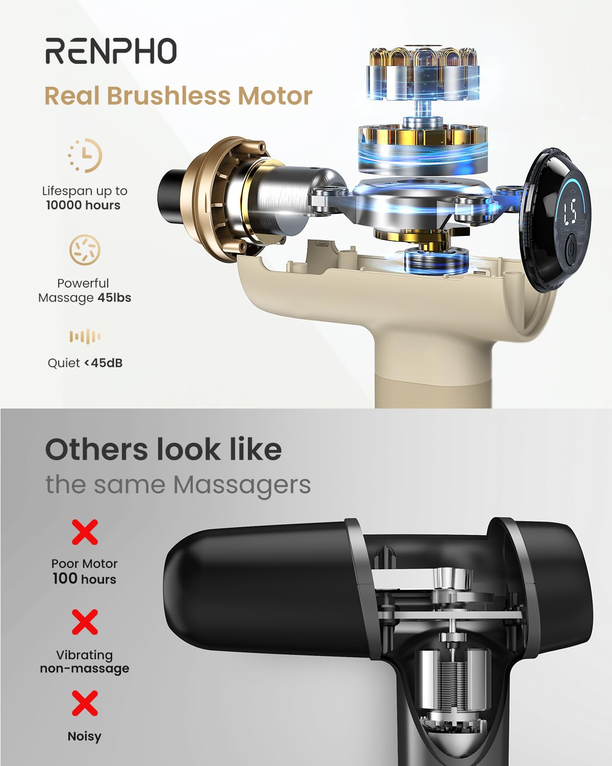 RENPHO massage gun USB-C charging for travel-ready setup