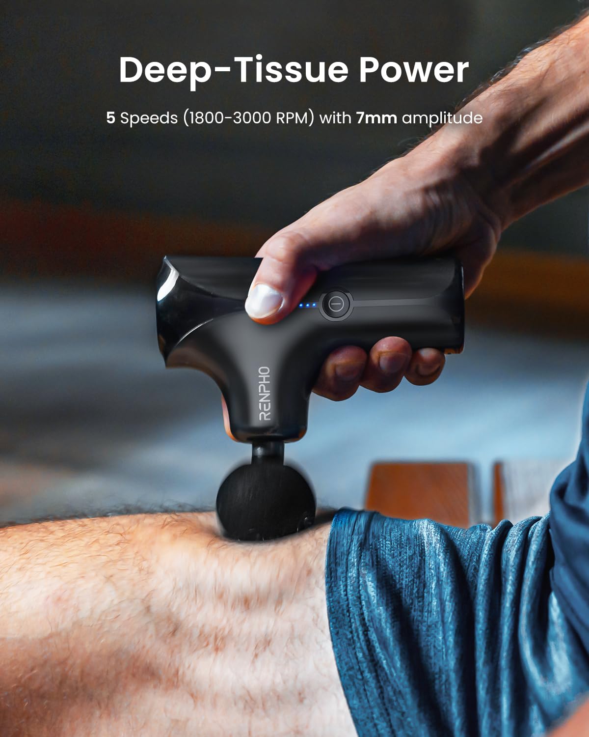 RENPHO Mini Thermacool three-battery pack powering extended sessions.