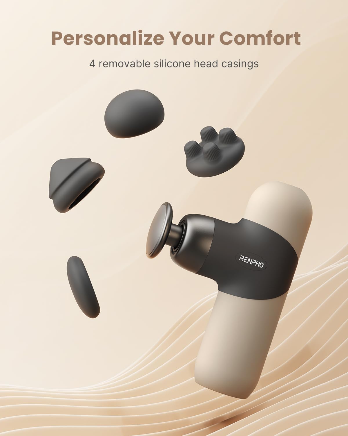 RENPHO four head casings broaden massage options.