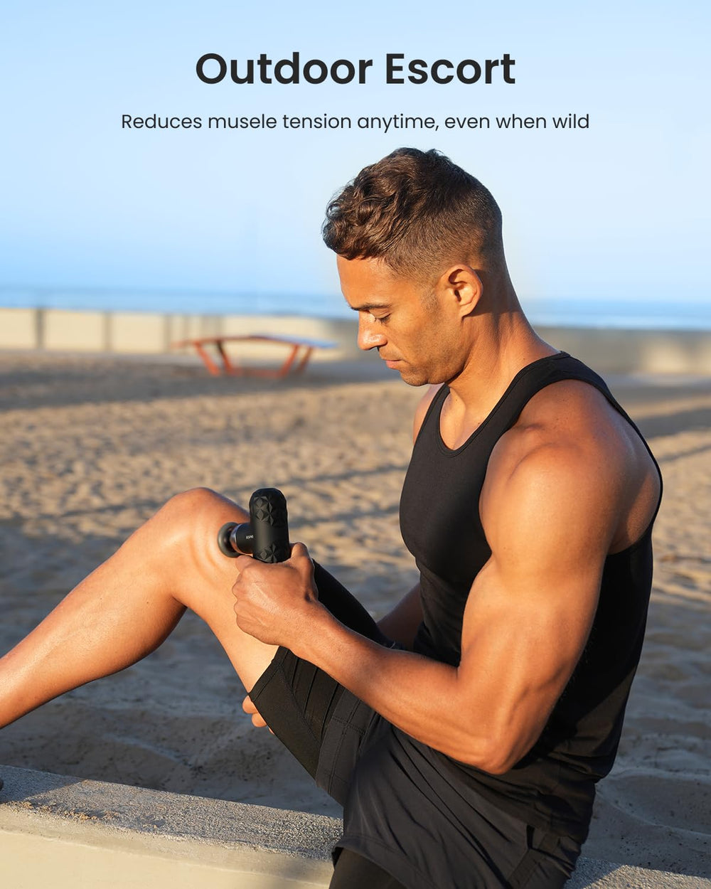 RENPHO compact massager fits in hand and pocket