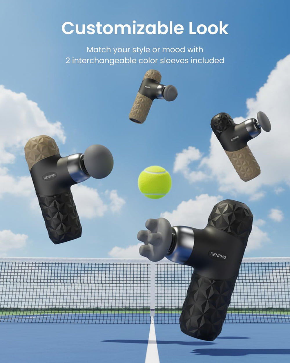 RENPHO mini massager offers four intensity levels for personalized care