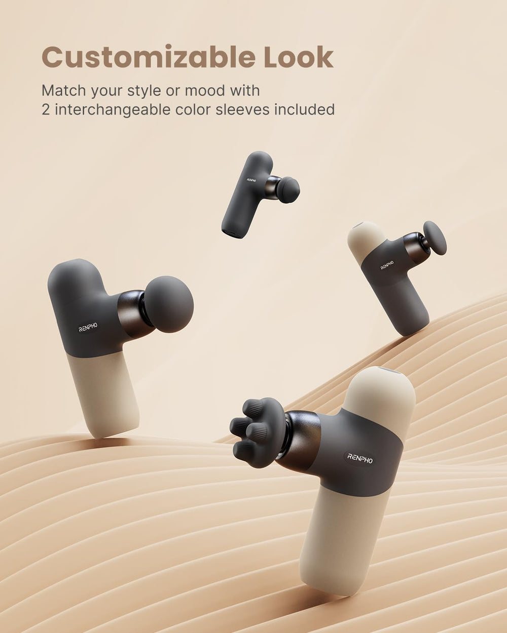 RENPHO non-slip grip helps maintain control during workouts.