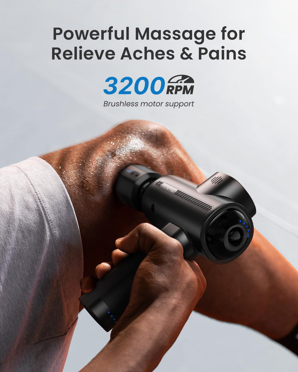 RENPHO Thermacool massage gun operates quietly for discreet use.