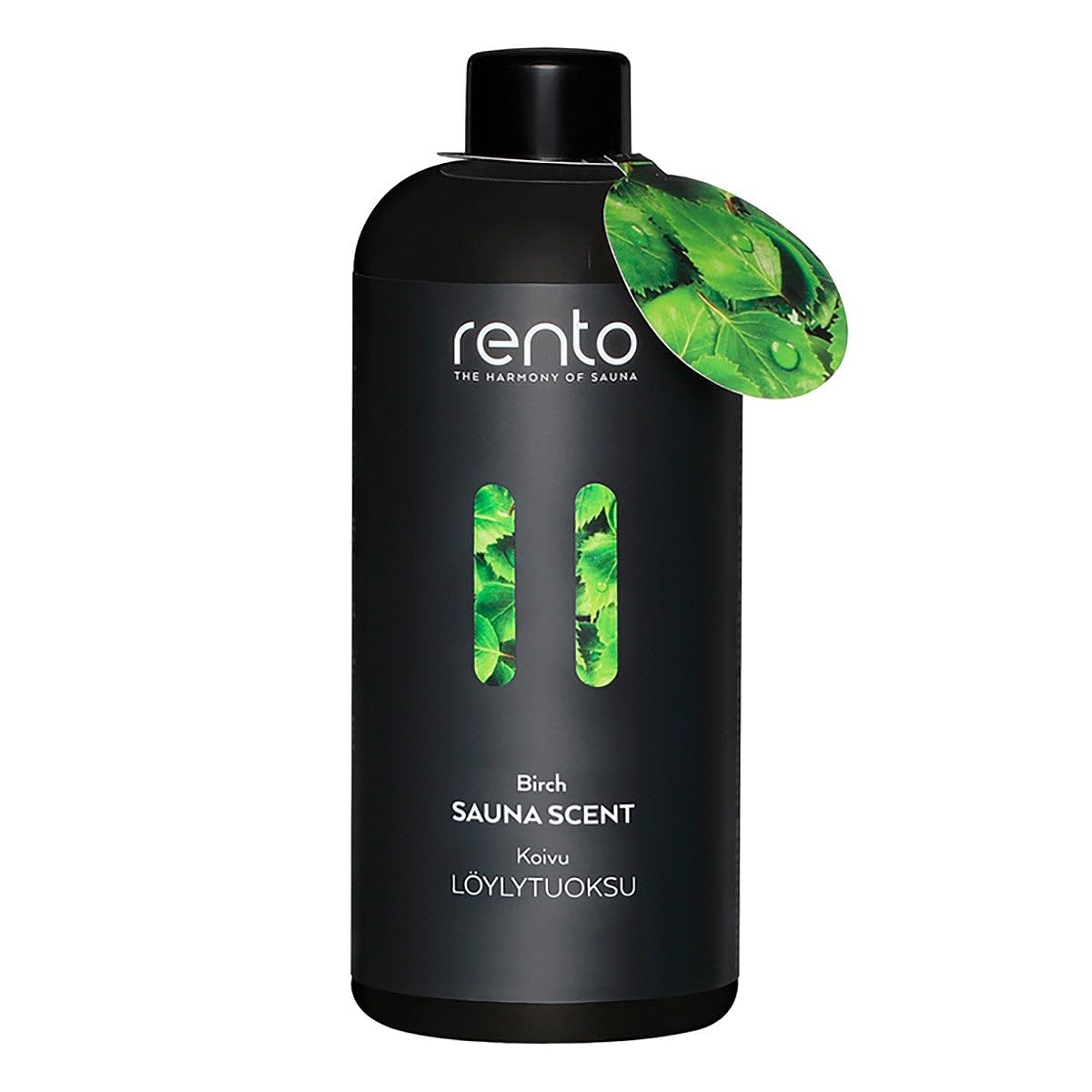 Rento Birch Sauna Oil bottle showcasing the birch aroma for an authentic sauna.