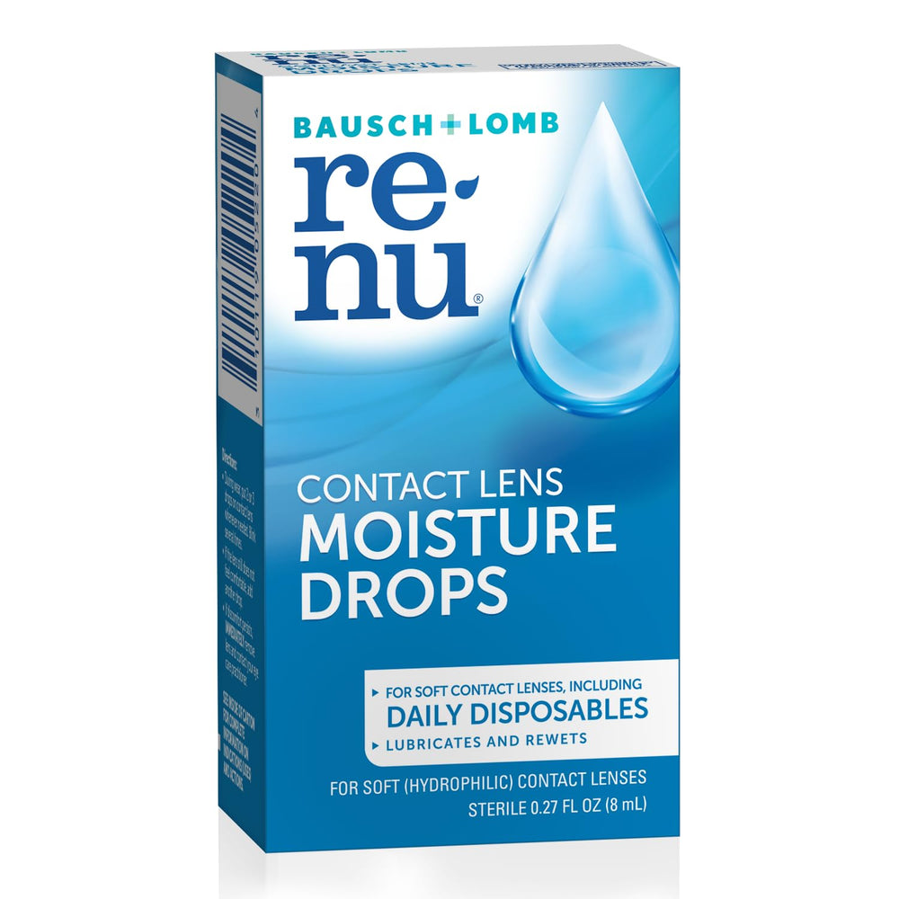 Renu MultiPlus label close-up highlights Povidone lubrication ingredient