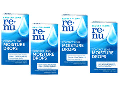 Renu MultiPlus eye drops bottle front view, compact 8 mL size for on-the-go use