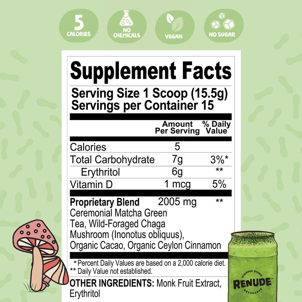 Renude packaging and bundle showing 15 servings per powder.