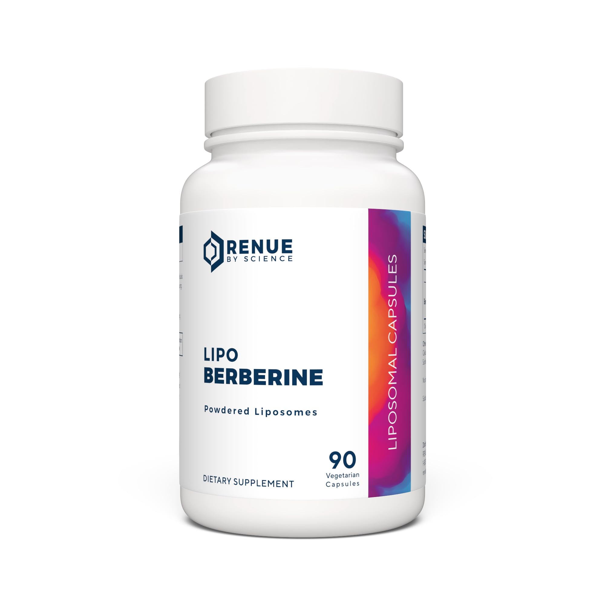 Renue By Science Berberine bottle front showcasing liposomal formula for enhanced absorption.