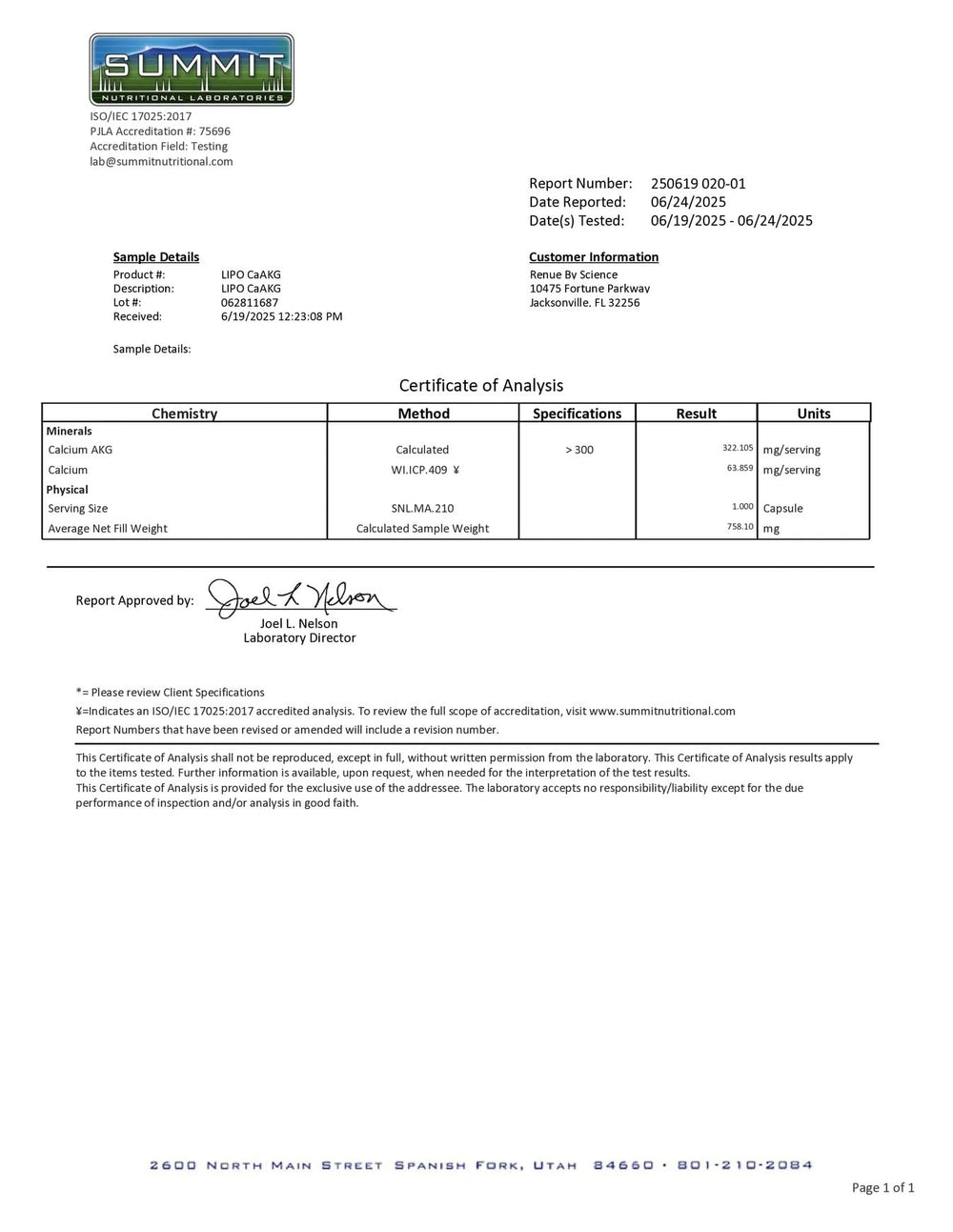 Renue By Science facility image signaling GMP standards and third-party testing.