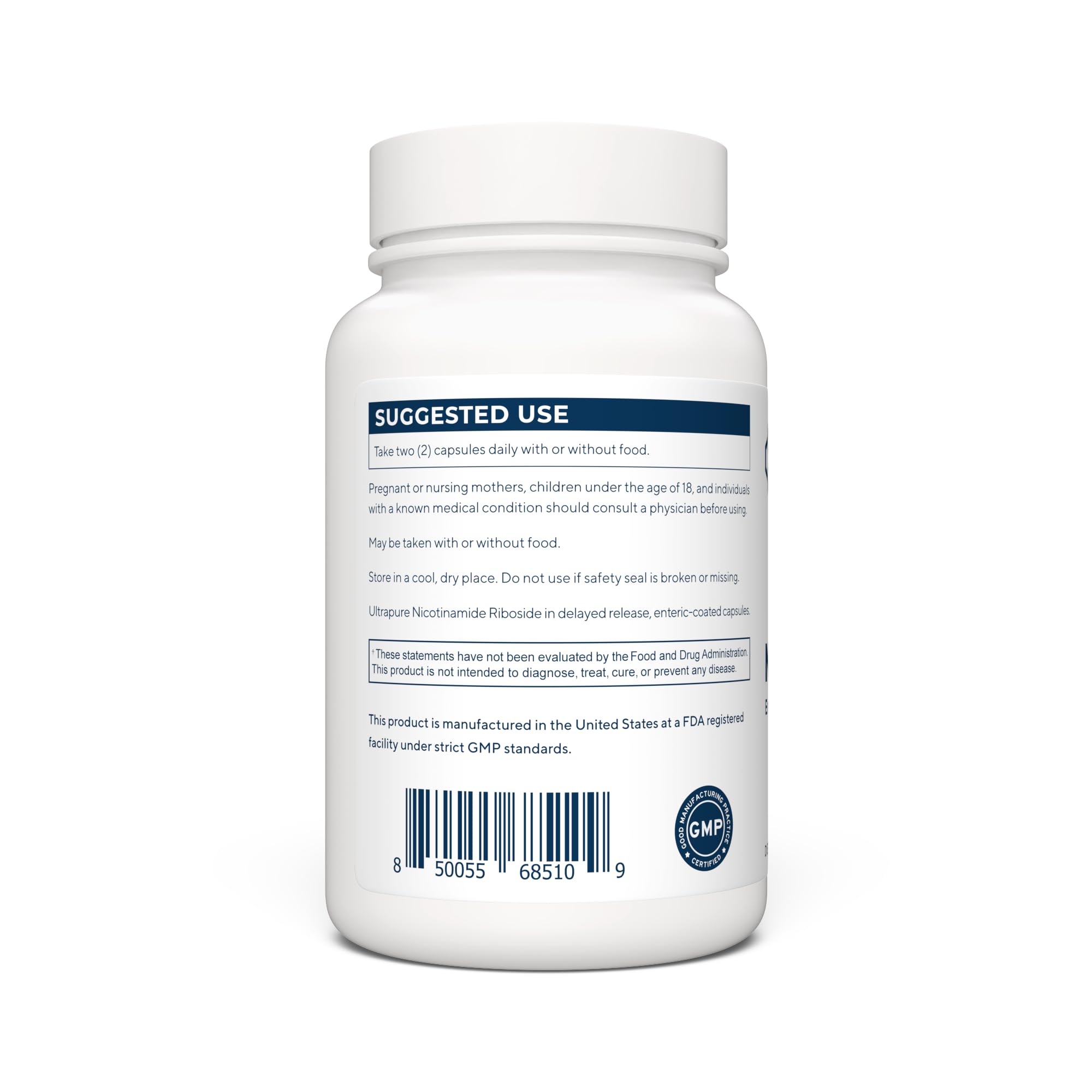 RENUE NR 1000mg serving size label emphasizes potency and quality