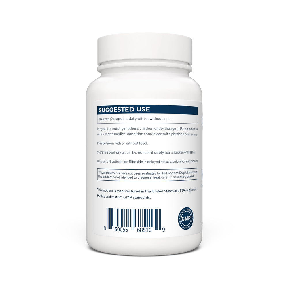 RENUE NR 1000mg serving size label emphasizes potency and quality