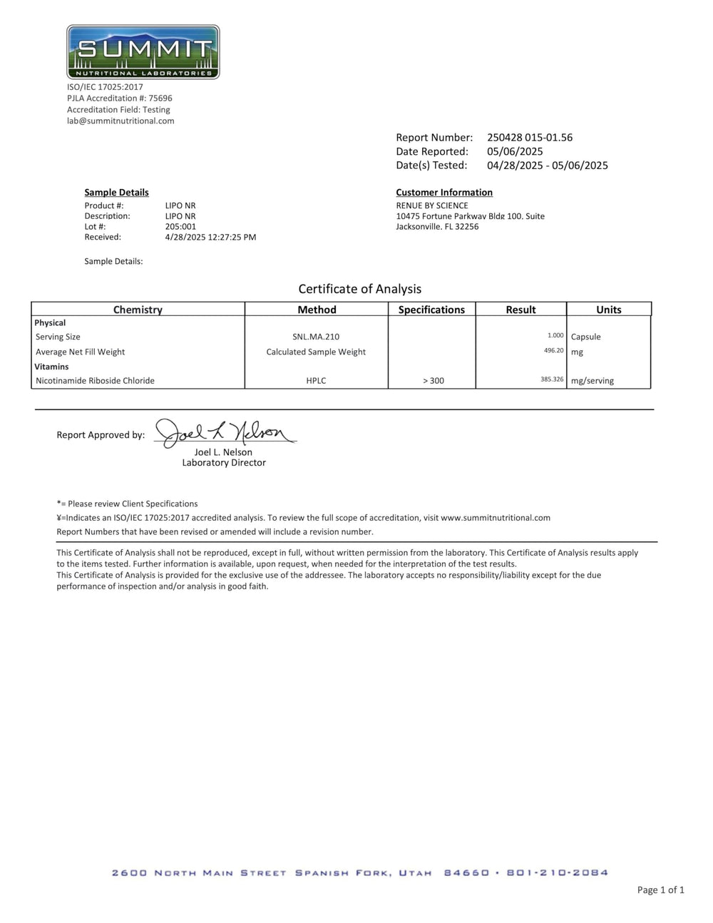 Renue By Science made in USA label highlighting domestic production